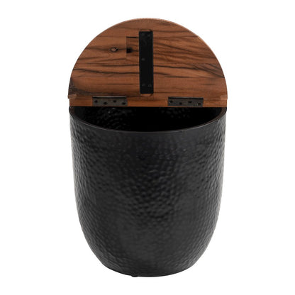 Duskan Storage Side Table Natural & Black