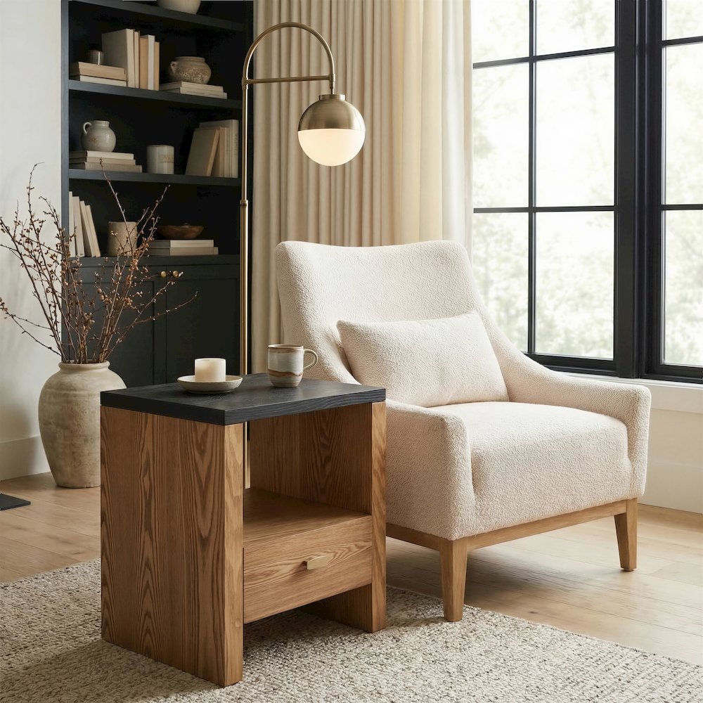 Natt Side Table Black