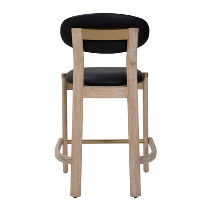 Rilou Counter Stool (Set of 2) Black & Natural