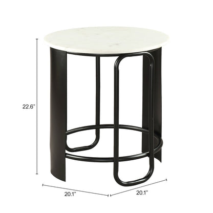 Obel Side Table White & Black