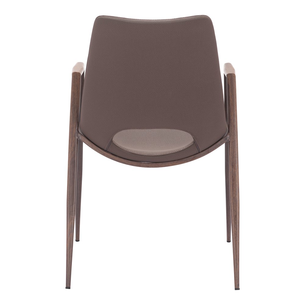 Desi Dining Chair (Set of 2) Brown & Walnut