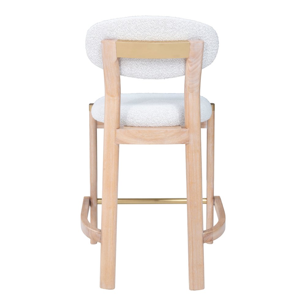 Rilou Counter Stool (Set of 2) White & Natural