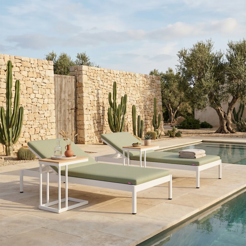 Lychee Chaise Lounge Green