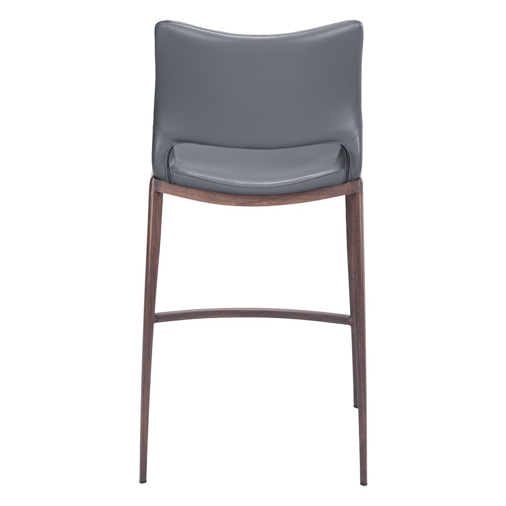 Ace Counter Stool (Set of 2) Dark Gray & Walnut