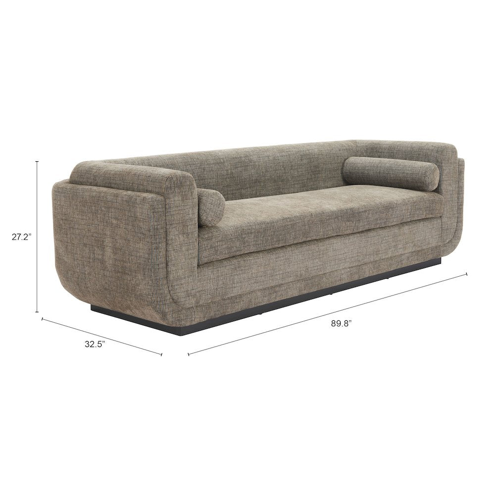 Sereneu Sofa Green Tweed