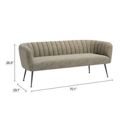 Deco Sofa Green Tweed