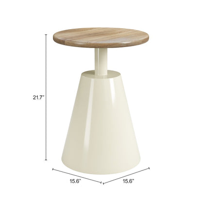 Sira Side Table Natural & Ivory