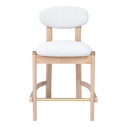 Rilou Counter Stool (Set of 2) White & Natural