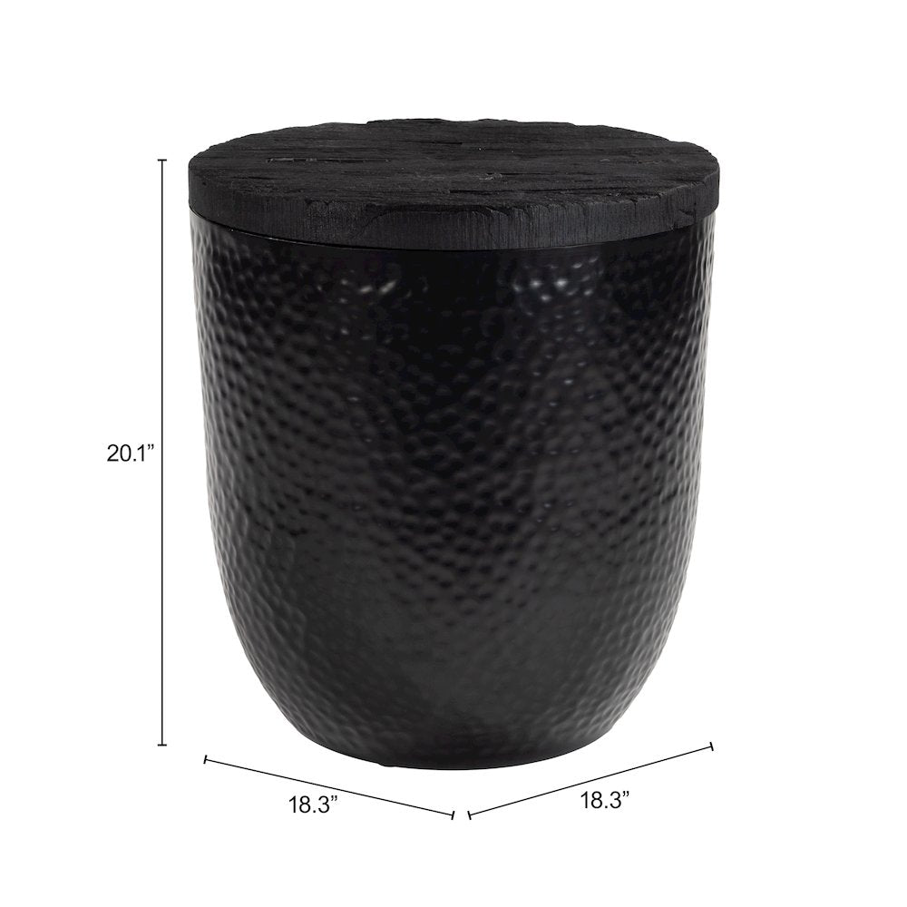 Duskan Storage Side Table Black