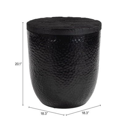 Duskan Storage Side Table Black