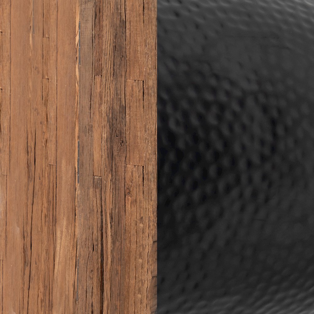 Duskan Storage Side Table Natural & Black