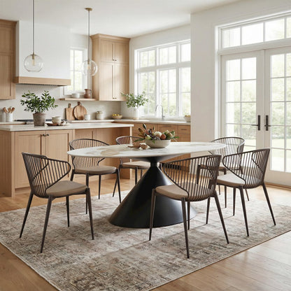 Silues Dining Chair (Set of 2) Taupe & Brown