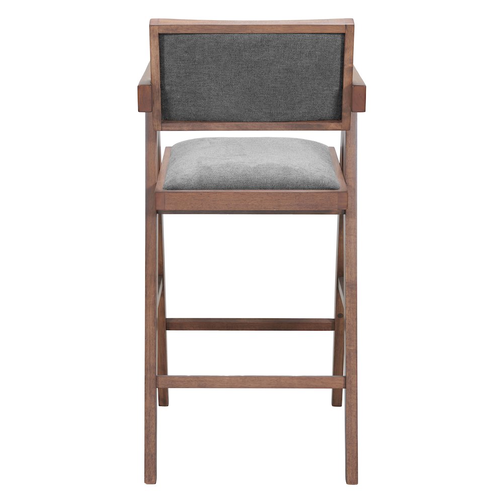 Delhi Barstool (Set of 2) Gray & Walnut
