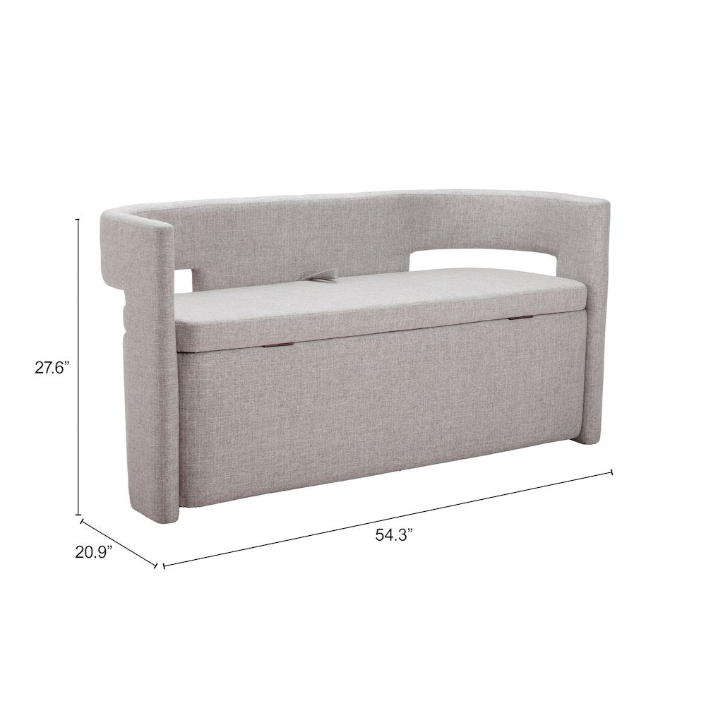Papua Storage Bench Gray