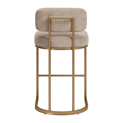 Velar Counter Stool (Set of 2) Beige & Bronze