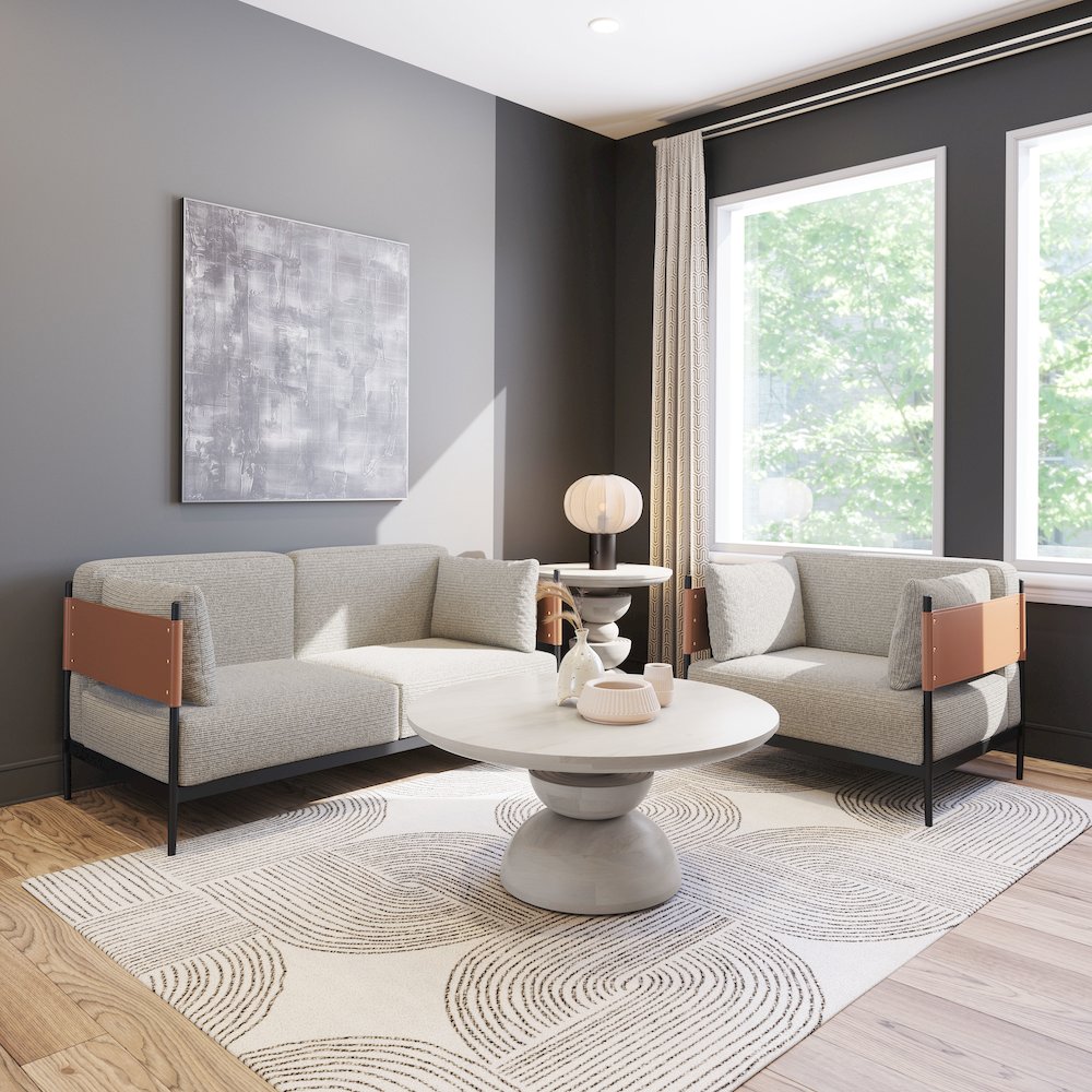 Stirbe Loveseat Gray