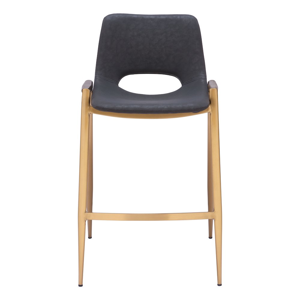 Desi Counter Stool (Set of 2) Black & Gold