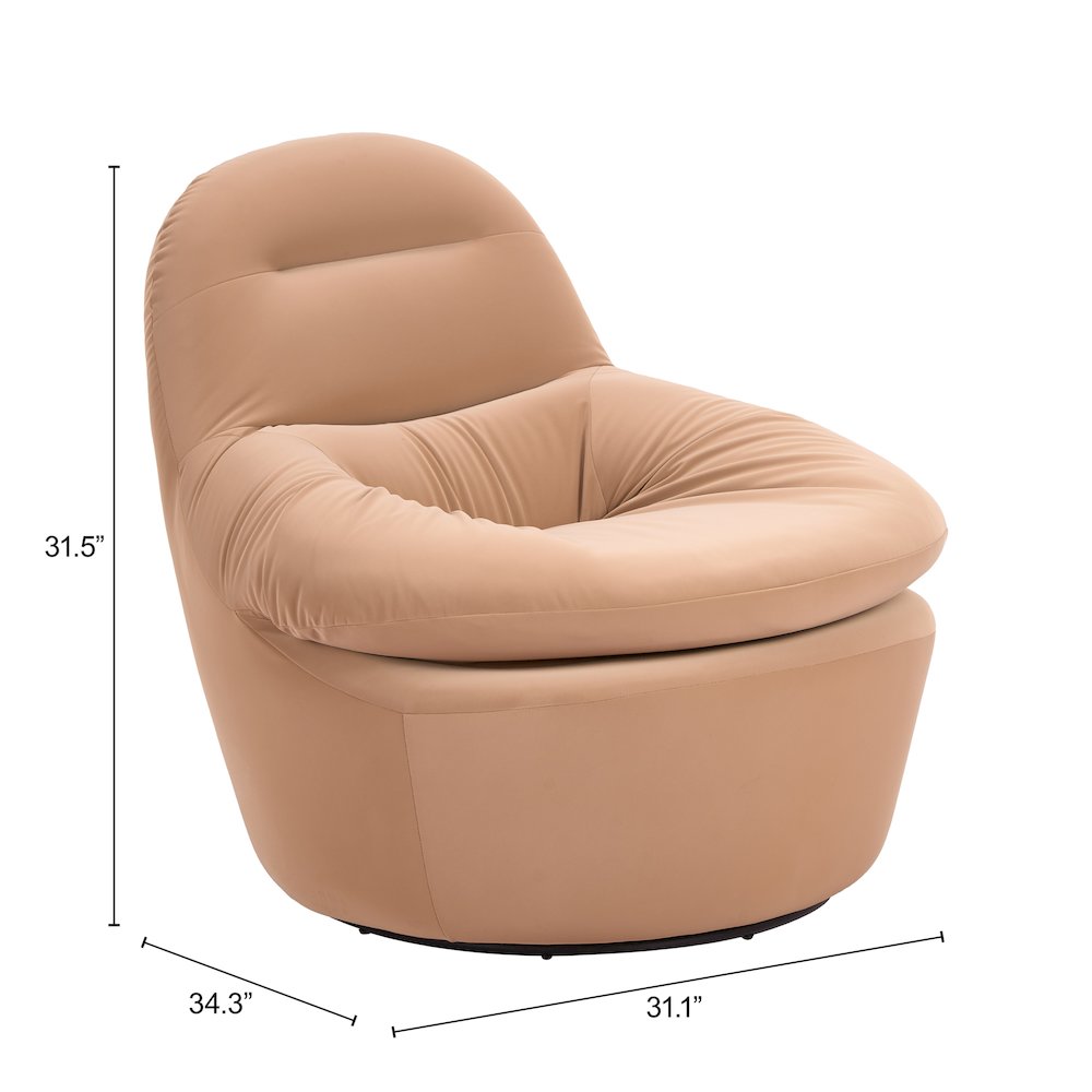 Reva Swivel Chair Tan