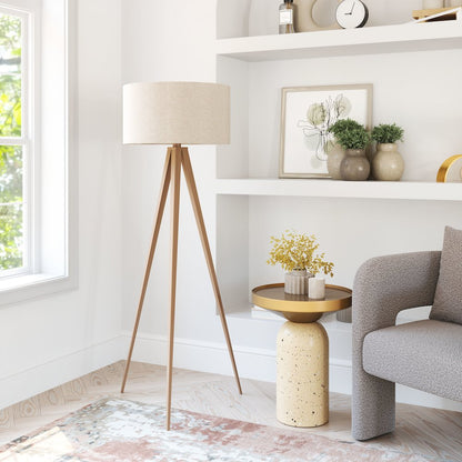 Imperial Floor Lamp Beige & Natural