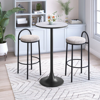 Bite Bar Table Gray & Black