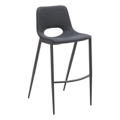 Desi Armless Barstool (Set of 2) Black