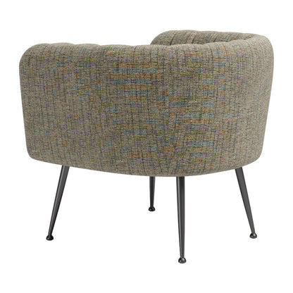 Deco Accent Chair Green Tweed