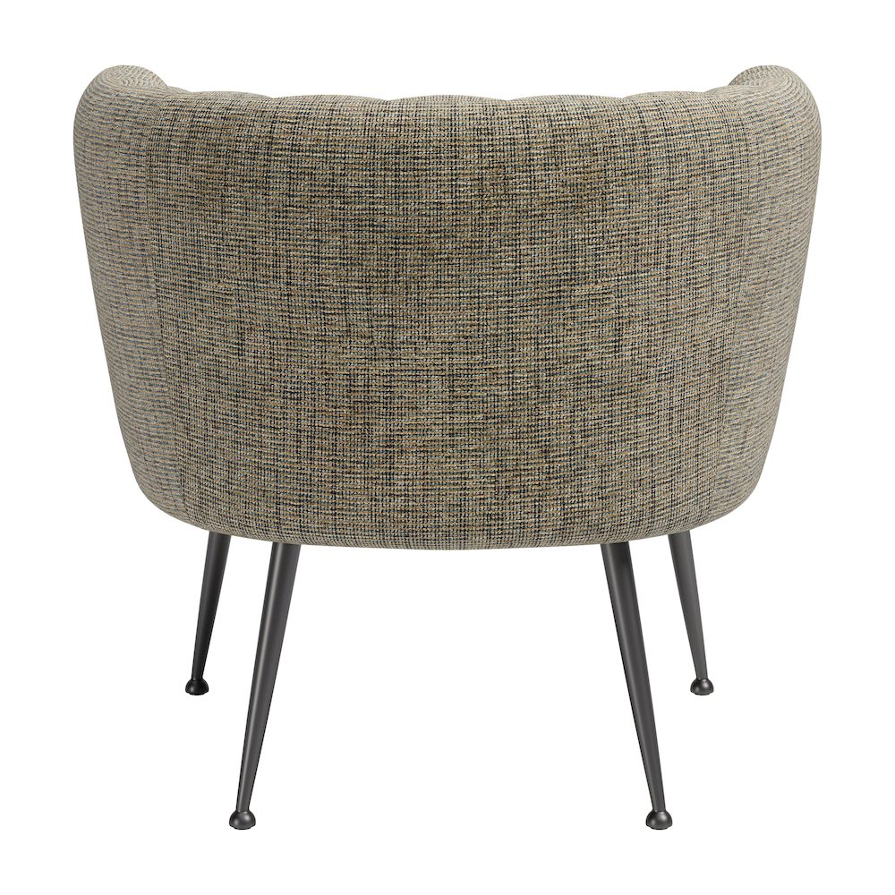 Deco Accent Chair Green Tweed