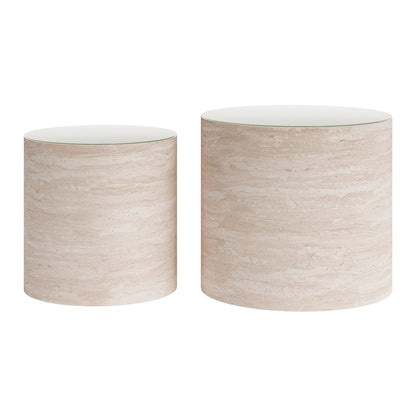 Carzo Coffee Table Set (2-Piece) Stone Beige