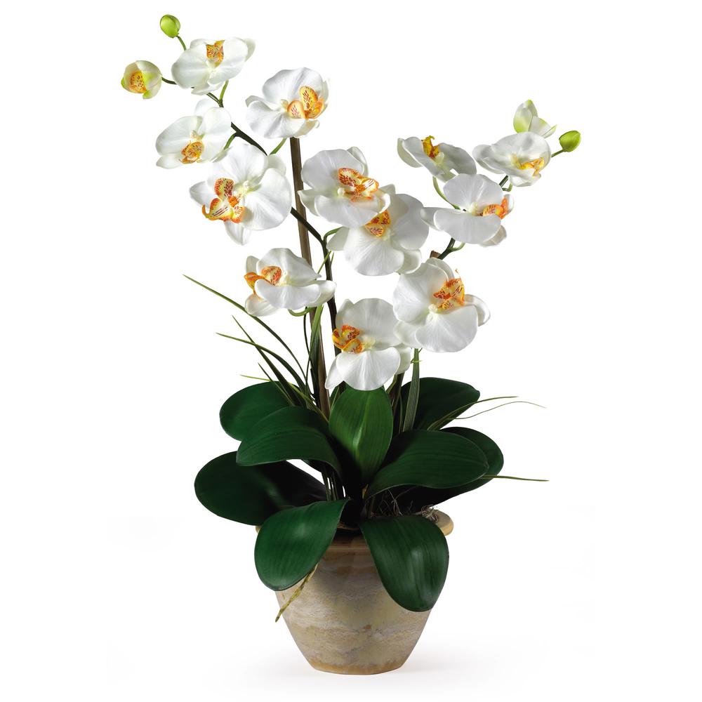 Double Phalaenopsis Silk Orchid Flower Arrangement