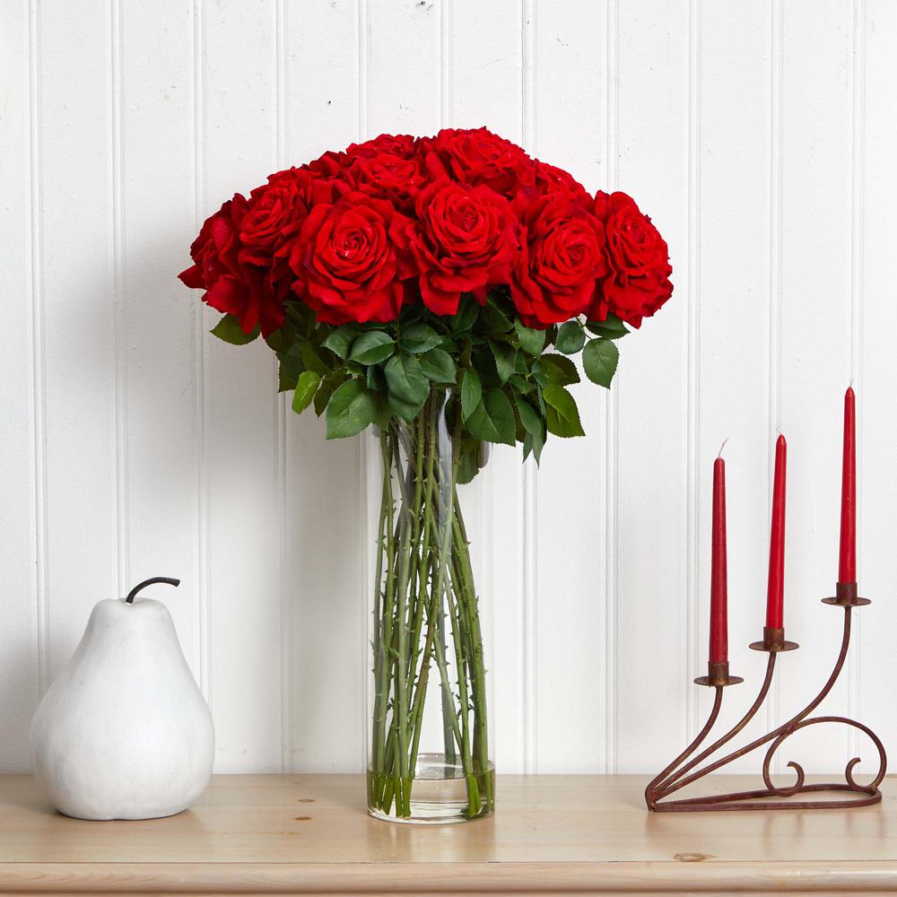 Giant Rose Silk Flower Arrangement