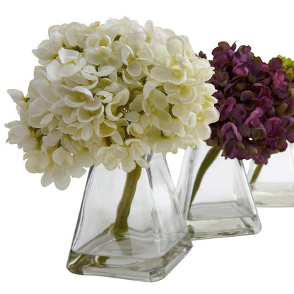 Hydrangea with Vase (Set of 3)