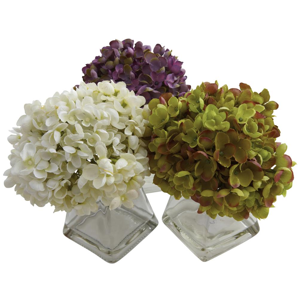 Hydrangea with Vase (Set of 3)