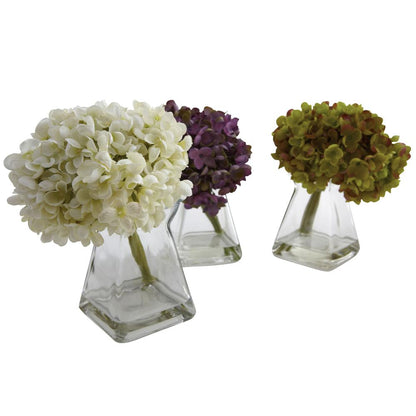Hydrangea with Vase (Set of 3)