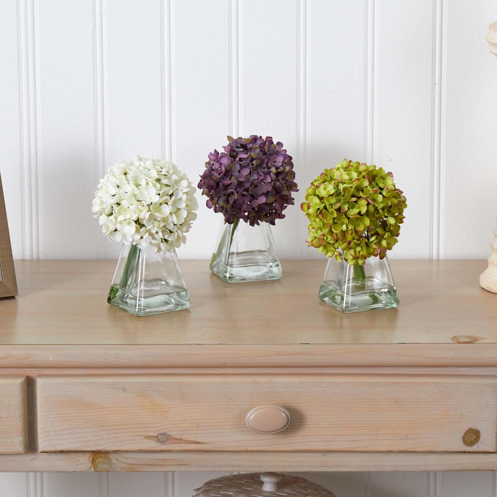 Hydrangea with Vase (Set of 3)