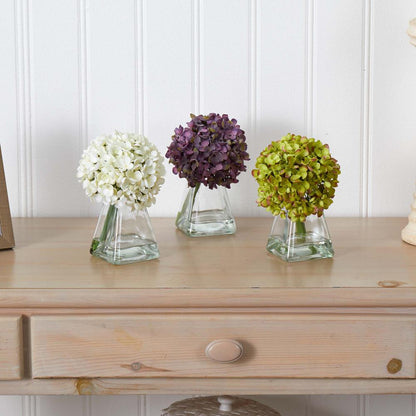 Hydrangea with Vase (Set of 3)