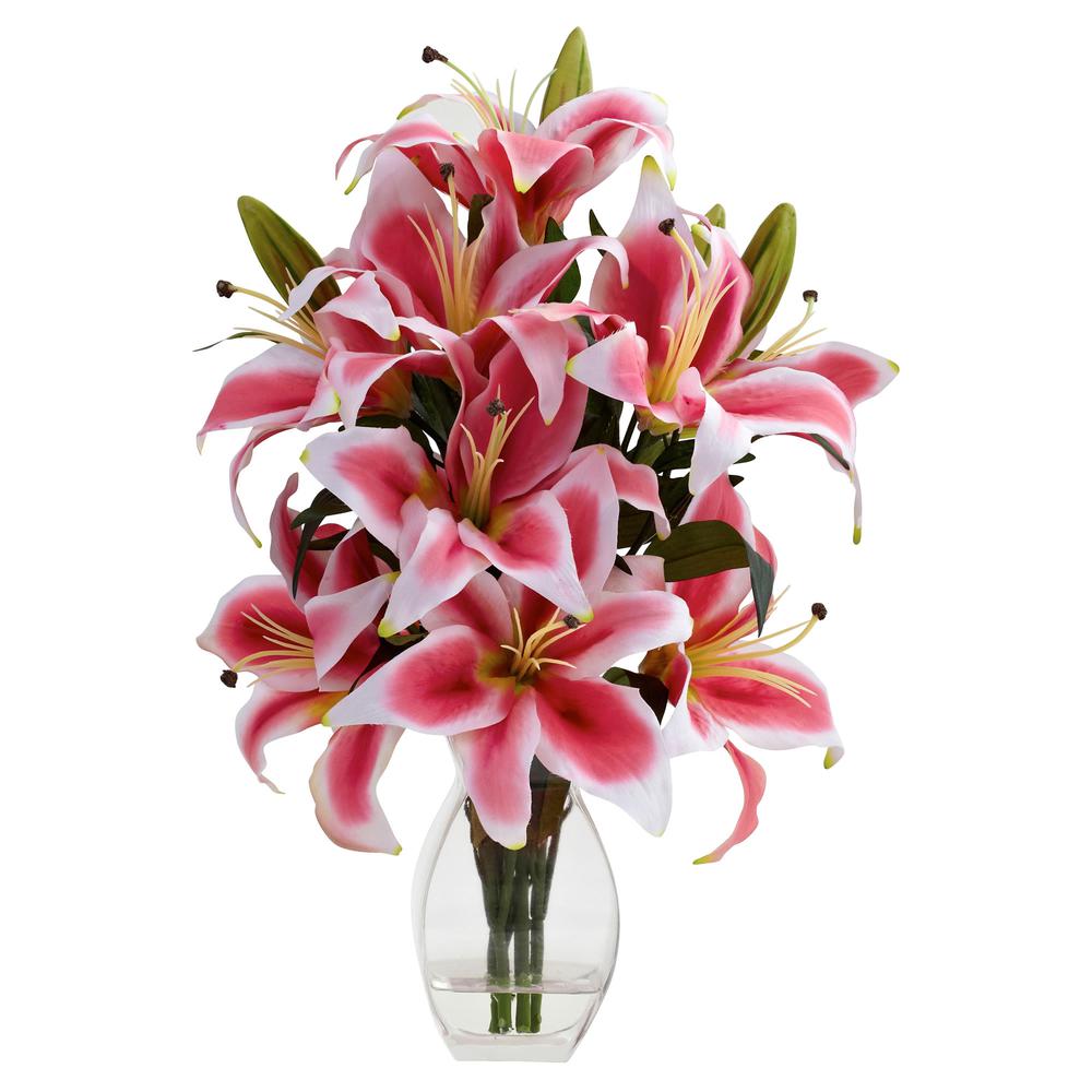 Rubrum Lily with Decorative Vase