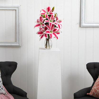 Rubrum Lily with Decorative Vase