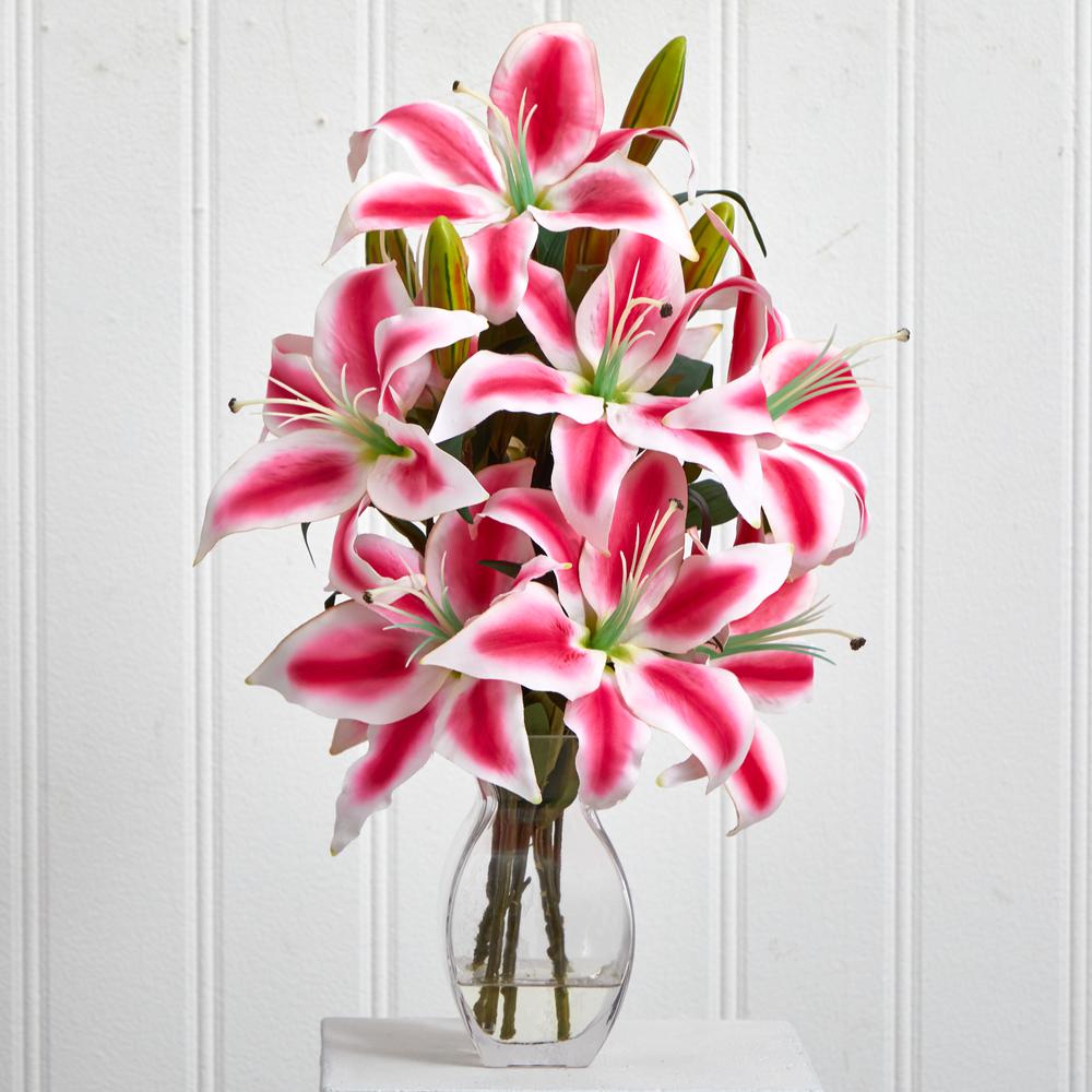 Rubrum Lily with Decorative Vase