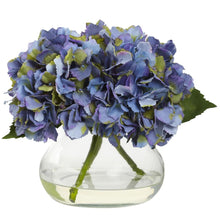Blooming Hydrangea with Vase, Blue