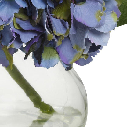 Blooming Hydrangea with Vase, Blue