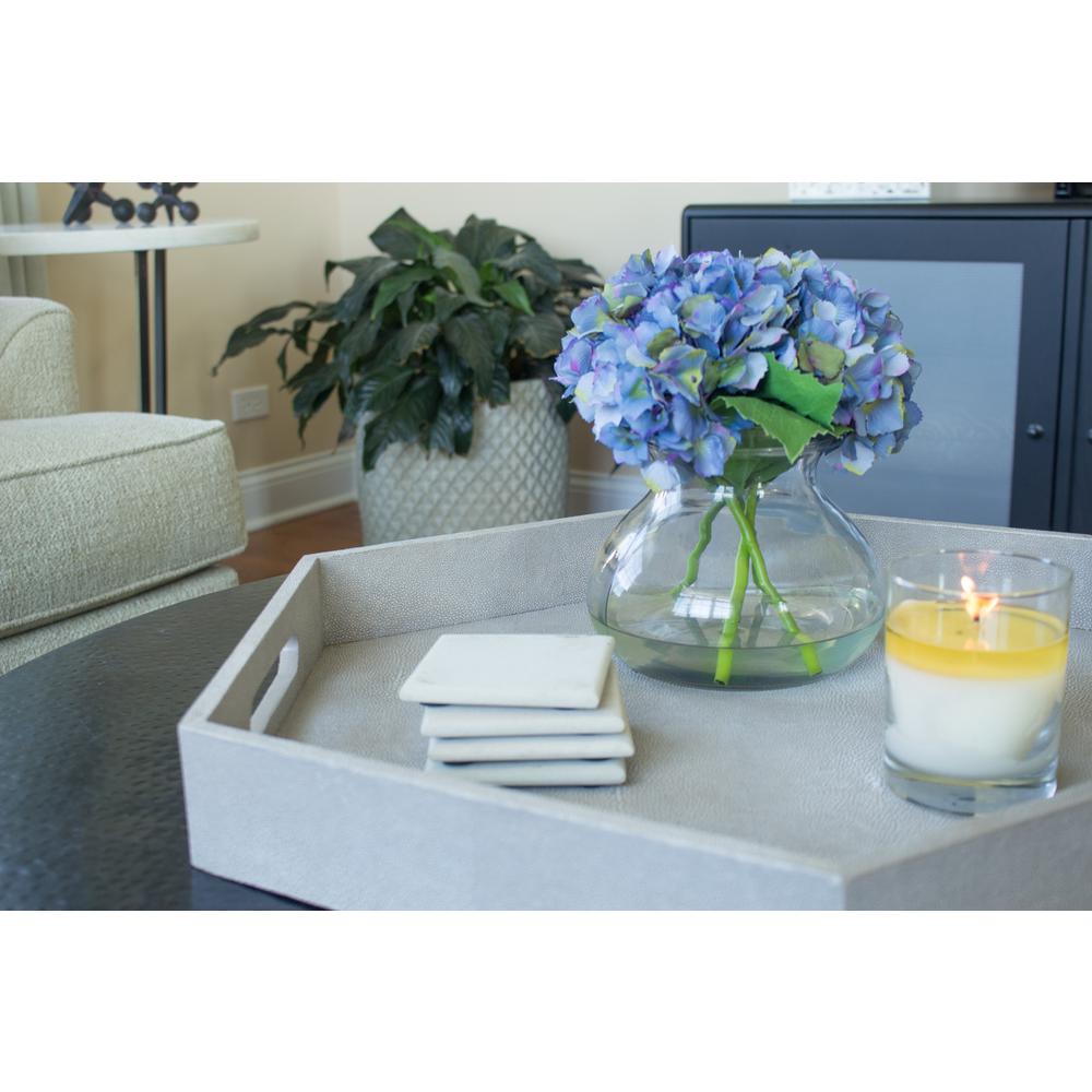 Large Blooming Hydrangea with Vase, Blue