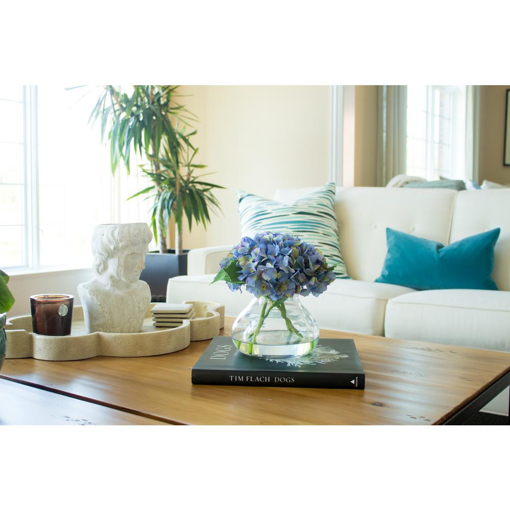 Large Blooming Hydrangea with Vase, Blue