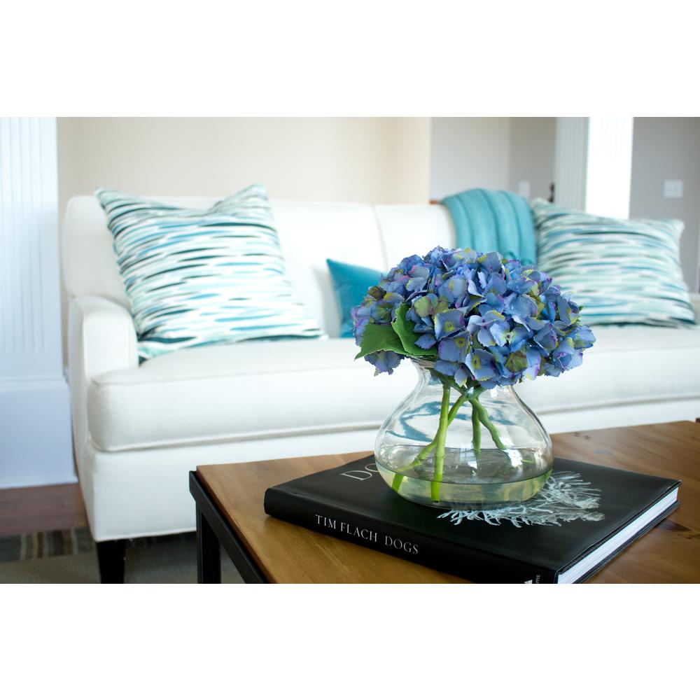 Large Blooming Hydrangea with Vase, Blue