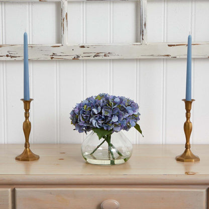 Large Blooming Hydrangea with Vase, Blue
