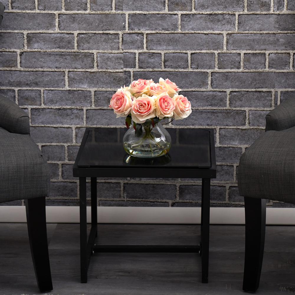 Rose Arrangement with Vase - Pink