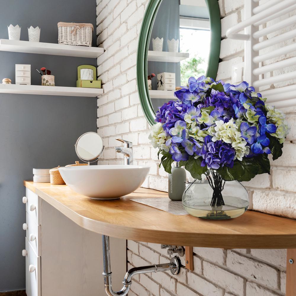 Hydrangea with Large Vase, Blue Purple