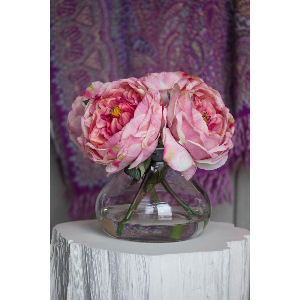 Fancy Rose with Vase, Pink