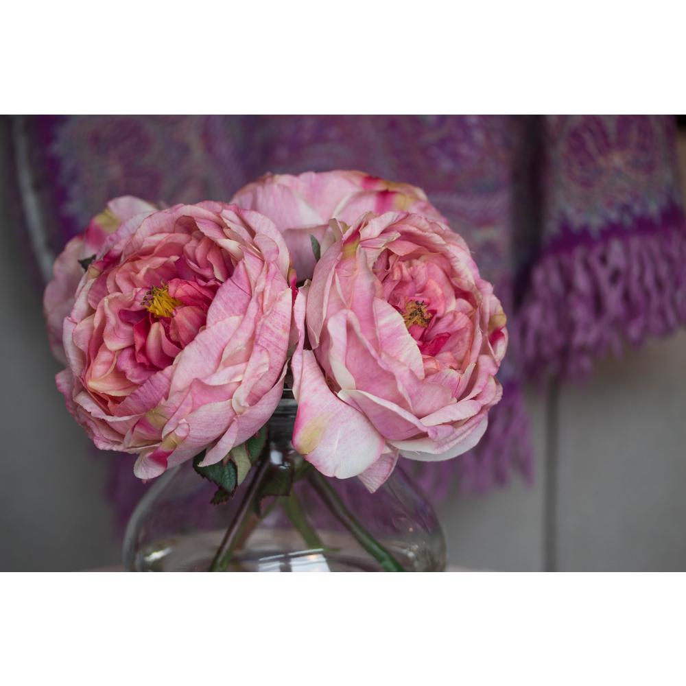 Fancy Rose with Vase, Pink