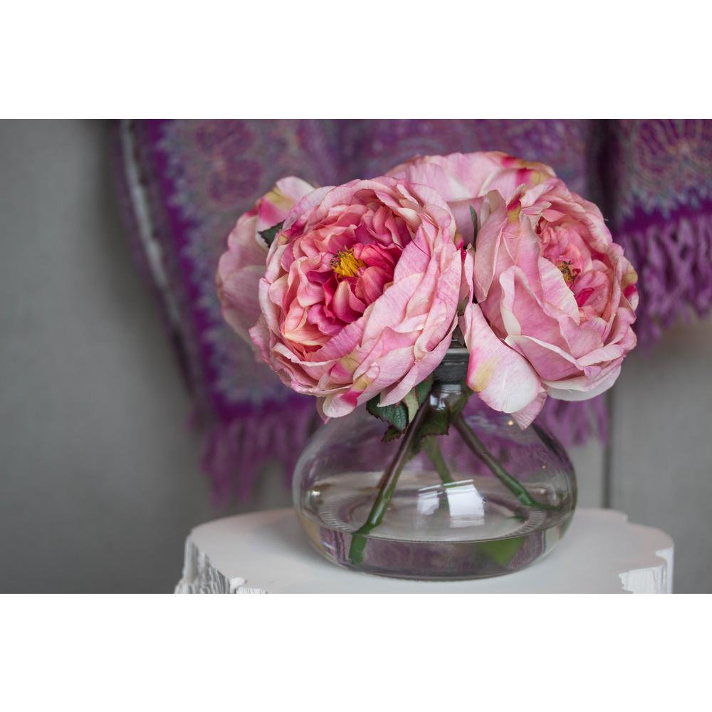 Fancy Rose with Vase, Pink