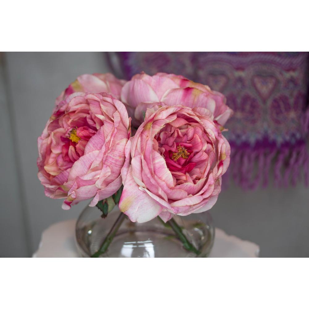 Fancy Rose with Vase, Pink